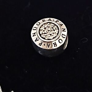 Pandora Sterling Silver CZ Logo Charm
